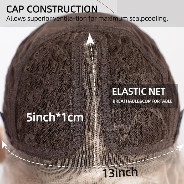 Medium Length Lace High Density Heat Resistant Human Hiar Wigs