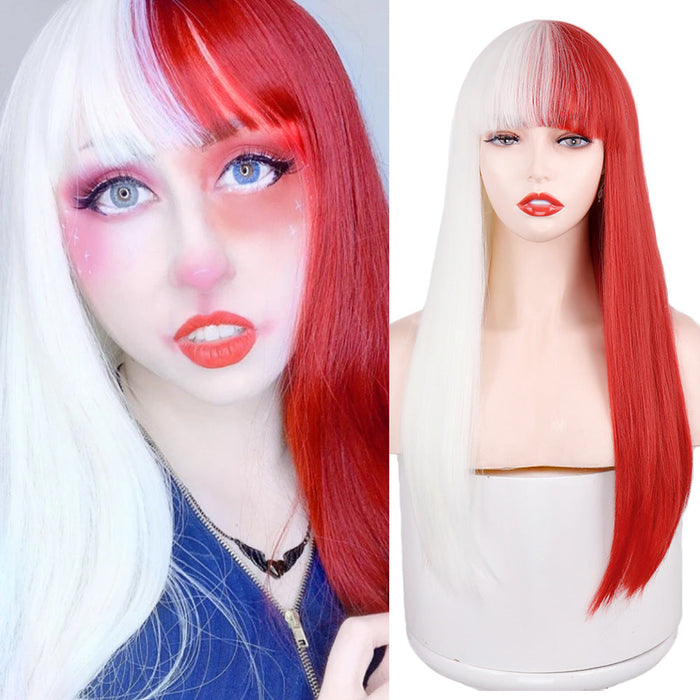 Cosplay Wig Two Tone Ombre Color Women Wigs