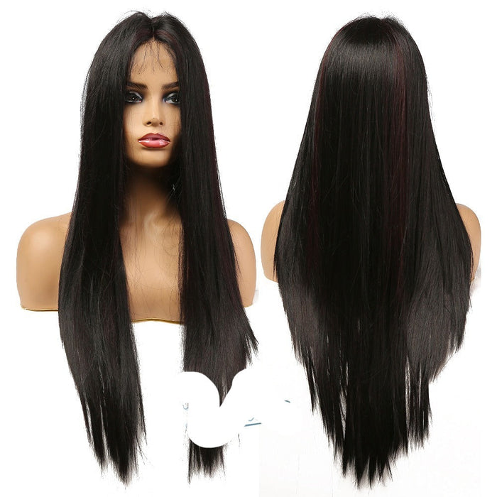 Long Wavy Lace Front Synthetic Human Hir Wigs