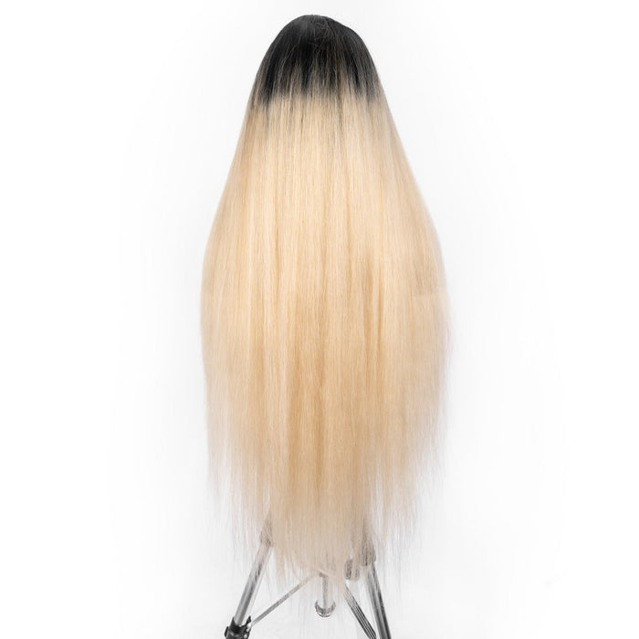 Scalp lace new straight Heat Resistant Fiber Human Hair Wigs