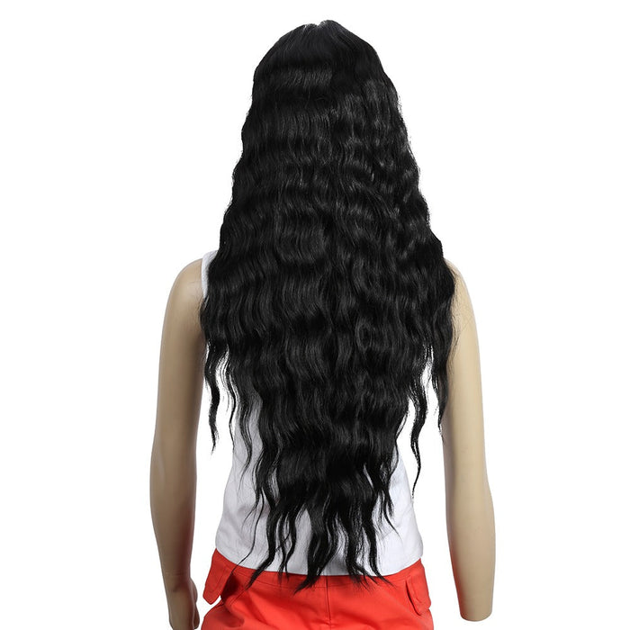 Long Curl Front Deep Wave Swiss Lace Human Hair Wigs