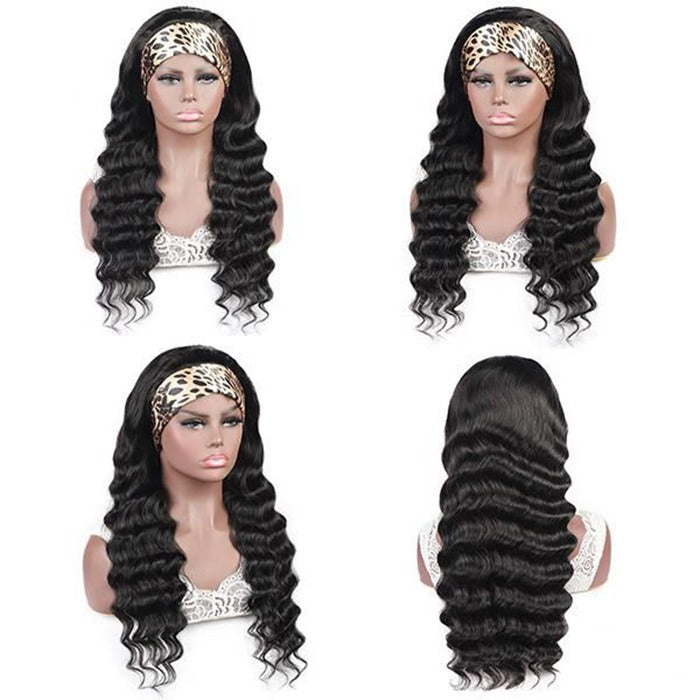 Headband Wig Human Hair Headband Wigs For Black Women Wig Headband