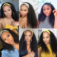 Water Wave Headband Wigs Human Hair For Black Women Human Hair Straight Headband Wig