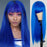 Long Straight Wig with Bangs for Women