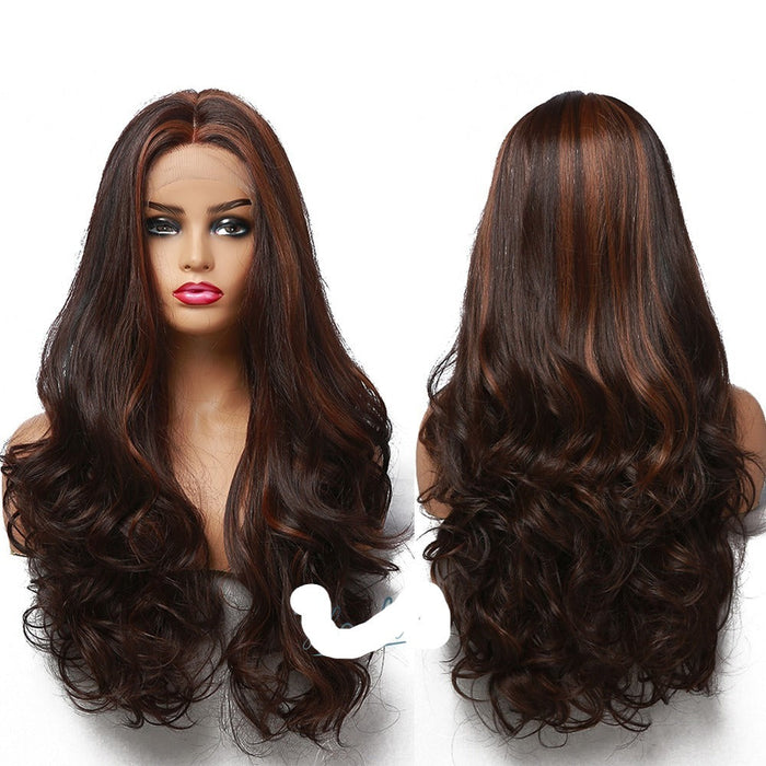 Long Wavy Lace Front Synthetic Human Hir Wigs