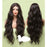 Long Synthetic Front Transparent Lace  Human Hair Wigs