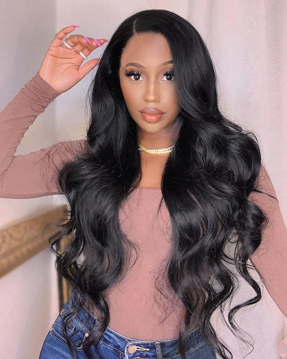 28 Inch Long Body Wave Mini Lace Wig