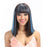 Natural Mix Fashion Straight Heat Resistant Human Hair Wig