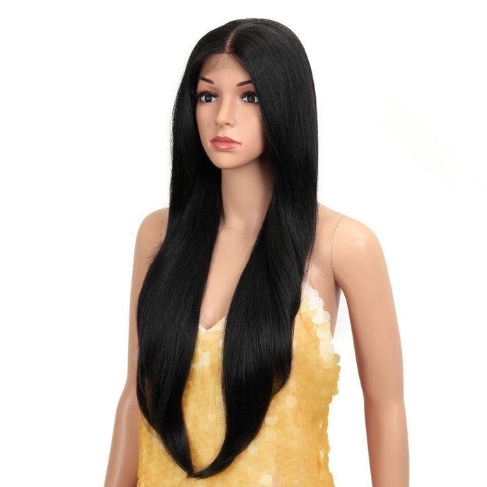 Manufacture Lace Synthetic Silky Straight Lace frontal Hair Wig