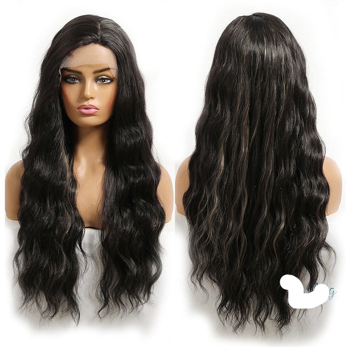 Medium Length Lace Synthetic Heat Resistant Human Hair Wig