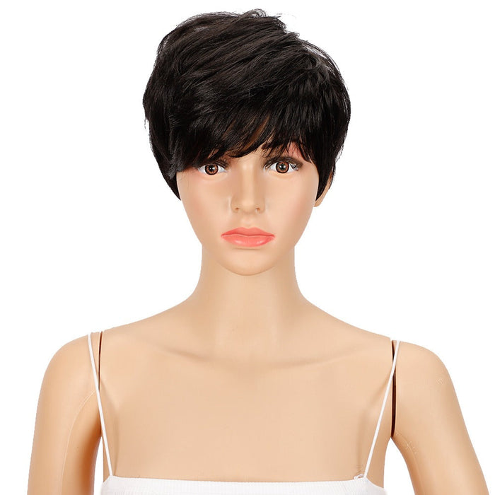 Popular Fiber Synthetic Short Human Hair Wig