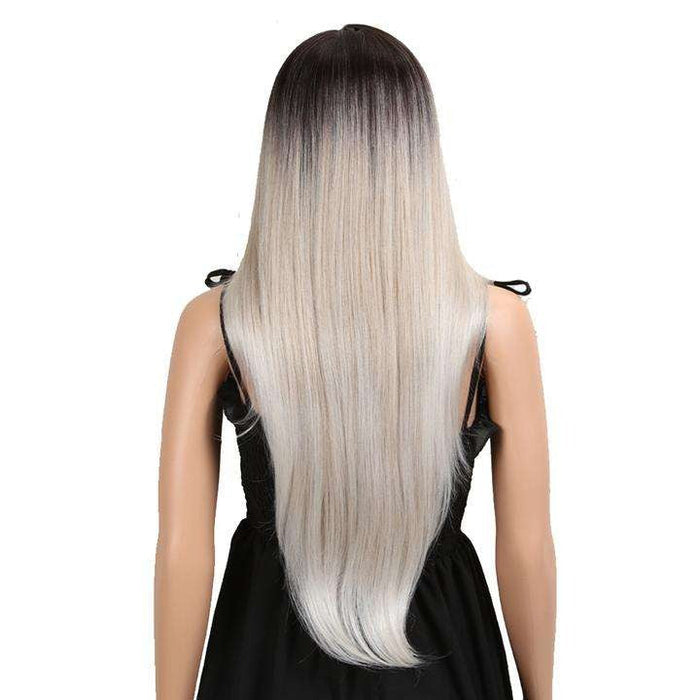 Long Straight Heat Resistant Fiber Human Hair Wigs