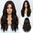 Wavy Synthetic Wig for Women Brown Light Ash Blonde Wigs Dark Root High Temperature