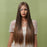 Brown Lace Front Wigs Synthetic Long Straight Hair Wig with Baby Hair