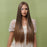 Brown Lace Front Wigs Synthetic Long Straight Hair Wig with Baby Hair