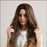 Dark Brown Ombre Light Brown Long Jerry curl wave Wigs with Heat Resistant for Women Curly Natural Hair