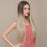 Long Straight Wig Ombre Brown Blonde Synthetic Lace Wigs for Women Dropshipping Wholesale Lace Front Wig