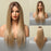 Long Silky Straight Synthetic Lace Front Wigs Natural Middle Brown Blonde Wigs for Women