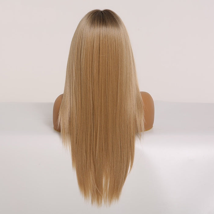 Long Straight Blonde Lace Front Synthetic Wigs with Baby Hair Women's Lace Wigs High Density wigs lace front