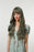 Olive Grey for Women Long Super Wave with Bangs Synthetic Wigs Wholesale Wigs Curly Jewish Wig