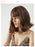 Synthetic Brown Mix Blonde Hair Highlight Short Natural Wave Lolita Bob Wigs With Bangs for Women