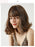 Synthetic Brown Mix Blonde Hair Highlight Short Natural Wave Lolita Bob Wigs With Bangs for Women