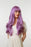 Synthetic Hair Purple Curly Wigs with Bangs for Women Synthetic Hair Wigs with Highlights Peruvian Hair Wig