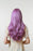 Synthetic Hair Purple Curly Wigs with Bangs for Women Synthetic Hair Wigs with Highlights Peruvian Hair Wig