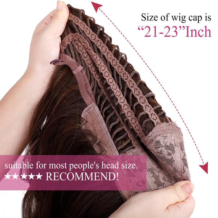 Wave Brown Rooted Pink Red Ombre Synthetic Hair Wigs Bangs for Women european afro curly wigs wholesale wig