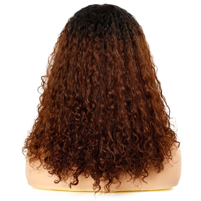 Synthetic Curly Classic Full Quality Machine Made Human Hair Wig