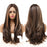 Long Synthetic Front Transparent Lace  Human Hair Wigs