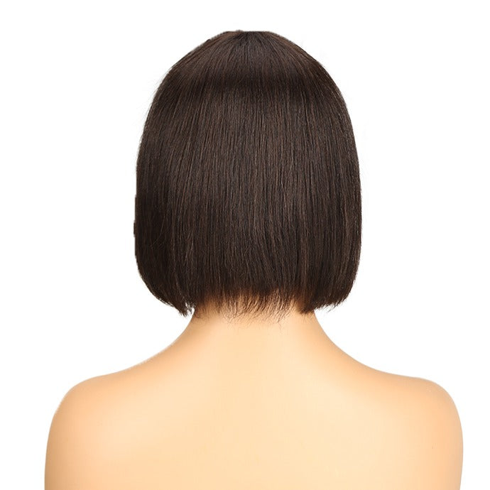 Machine Made  Natural Cheap Colored Short Bob Human  Hair Wigs