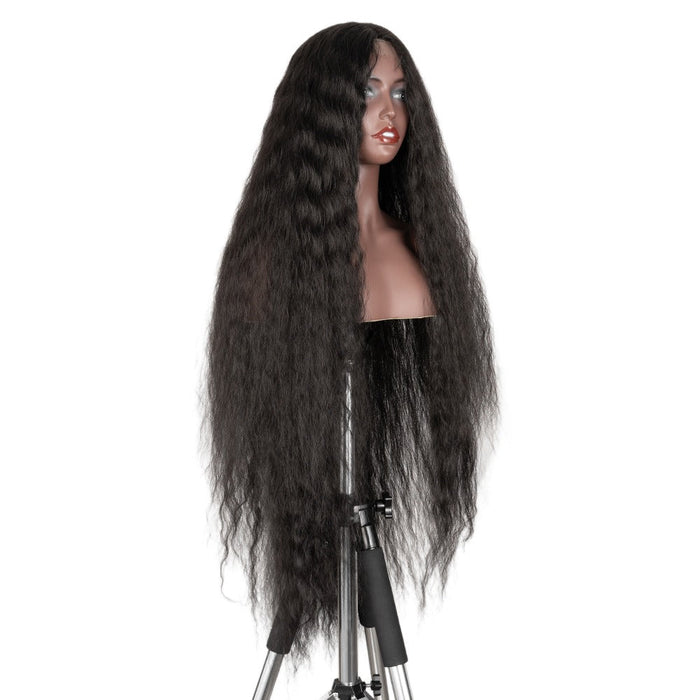 Heat Resistant Fiber Synthetic Front Lace Human Hair Wig