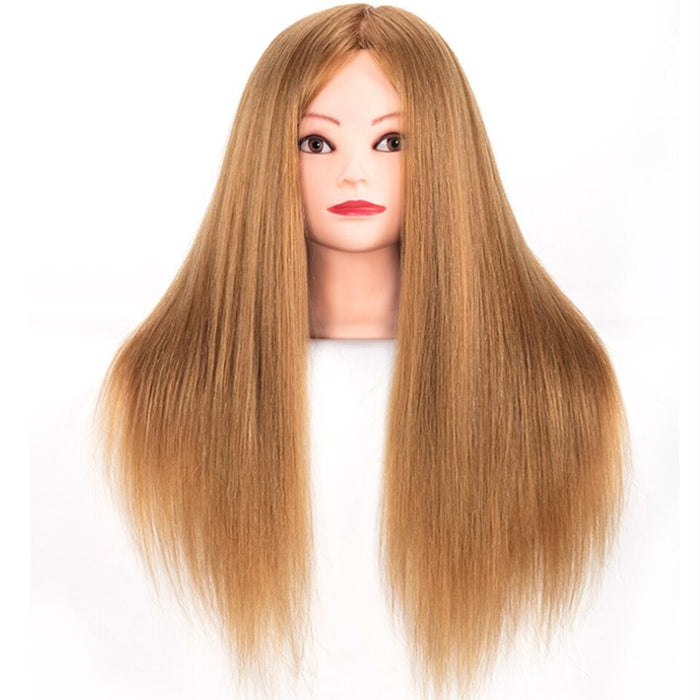 Female Mannequin Training Head With 60 cm Long 85% Real Hair Styling Head Dummy Dolls Manikin Head For Hairdressers Hairstyles