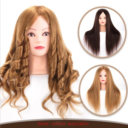 Female Mannequin Training Head With 60 cm Long 85% Real Hair Styling Head Dummy Dolls Manikin Head For Hairdressers Hairstyles