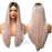 Layered Synthetic Long Straight Human Hir Wigs with Side Part Bangs