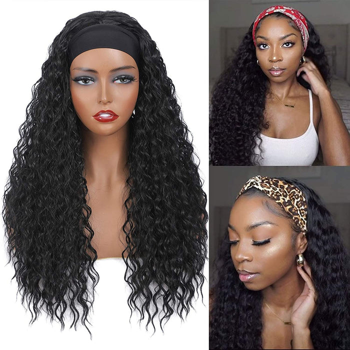 Headband Wigs Human Hair Head Band Double Drawn Human Hair Wigs