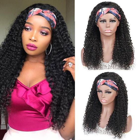 Headband Wigs Human Hair Peruvian Head Band