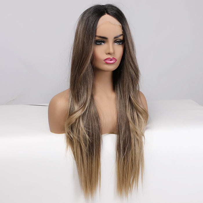 Lace Front Wigs Ombre Black Brown Wigs Synthetic Lace Wigs For Black Women