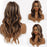 Long Wavy Ombre Black Dark Brown Highlight Synthetic Wigs for Women Wholesale Synthetic Wigs