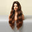 Brown Colored Wigs for Black Women Natural Middle Part Long Wavy Synthetic