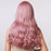 Light Purple Pink Wigs Wavy with Bangs High Temperature Fiber Gift Synthetic Wig for Women