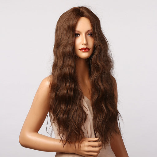 Long Wave Wigs Synthetic Wigs Dark Brown for Women Wigs Synthetic Wholesale