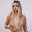 Long Wigs Ombre Black Blonde White Synthetic Wigs High Temperature Hair for Black Women Afro with Bangs