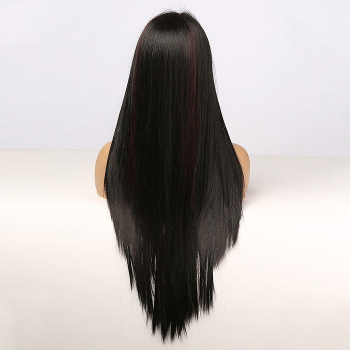 Straight Synthetic Lace Front Wigs with Baby Hair Wigs for Black Women Afro