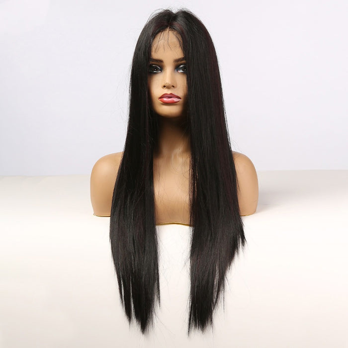 Straight Synthetic Lace Front Wigs with Baby Hair Wigs for Black Women Afro