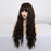 Water Wave Wigs With Bangs Natural Curly Dark Brown Synthetic Wigs for Black Women Afro Wig Synthetic