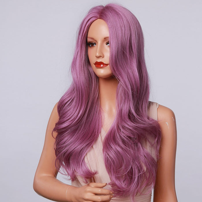 synthetic wigs wholesale prices Body Wave Purple Synthetic Wigs for Women