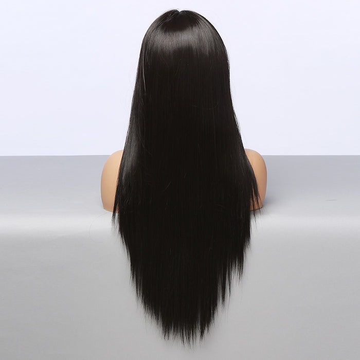 Synthetic Wigs Front Lace Long Straight Black Lace Front Synthetic Womens Wigs Synthetic