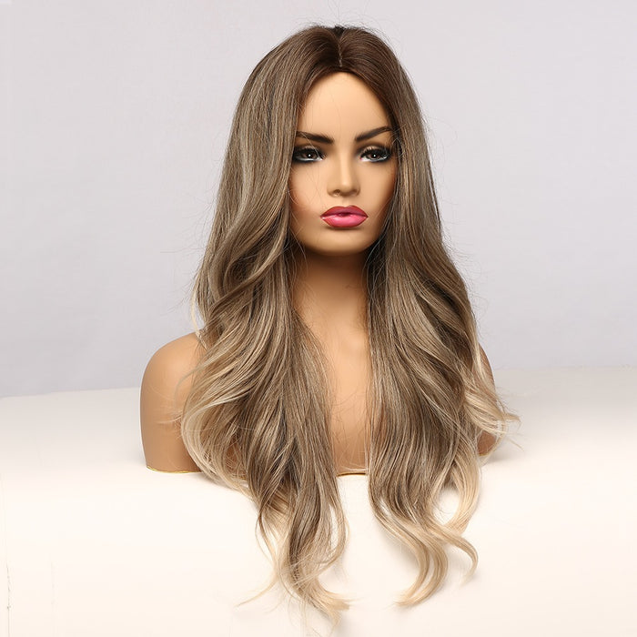 Ombre Black Brown Synthetic Hair